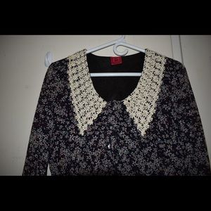 Long-sleeved floral dress